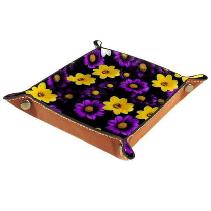 Pansies Flower Dice Tray Dice Rolling Tray Folding Dice Holder for Dice Games, Like RPG, DND and Other Table Games - color: Multi 20