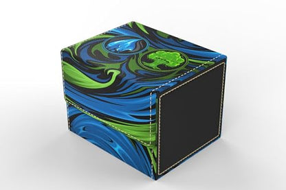 Vault- TCG/MTG 100+ Card Color Combo Deck Box (Green/Blue) - color: Green/Blue