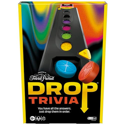 Hasbro Gaming Drop Trivia Game | Electronic Party Game with Voice and Sounds | Ages 13+ | 2 or More Players | 15 Mins. | from Trivial Pursuit | Party Board Games