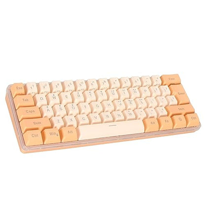 ZJchao 61 Key Ultra Compact Mechanical Keyboard RGB Backlit Tactile Orange Yellow Switches 60 Layout for Gamers Typists - size: Orange Yellow