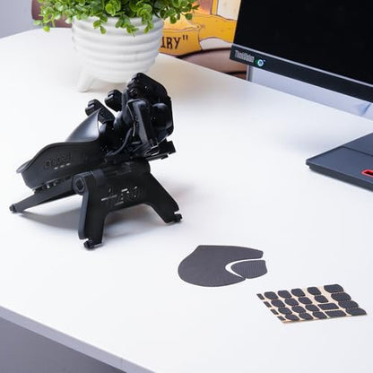 AZERON 키패드 번들 – 프로그래밍 가능한 한 손 키패드 - 홀 이펙트 엘리트 조이스틱 및 프로그래밍 가능한 키 30개, 마그네틱 스탠드 및 그립 테이프 (블랙, 사이보그 II 엘리트 번들) - color: 블랙., size: Cyborg II Elite Bundle