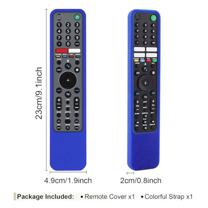 Protective Silicone Case for Sony RMF-TX600U RMF-TX500U Remote Control | Remote Cover for Sony MF-TX500E RMF-TX600E Smart TV Remote Sleeve Skin Waterproof, Anti-slip (Blue) - color: Blue