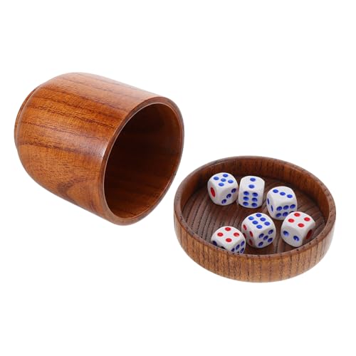Hemoton Real Wood Dice Cups Shaker Lid Dices Cups Covers Dices Shaker Lid for Bar Ktv Party Games Dice Supplies