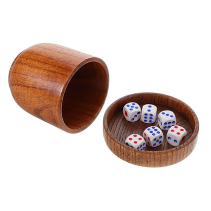 Hemoton Real Wood Dice Cups Shaker Lid Dices Cups Covers Dices Shaker Lid for Bar Ktv Party Games Dice Supplies