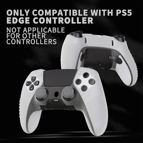 PlayVital Glow in Dark 3D Studded Edition Anti-Slip Silicone Cover Case for ps5 Edge Controller, Soft Rubber Protector Skin for ps5 Edge Wireless Controller with 6 Thumb Grip Caps - Green - color: Glow in Dark - Green