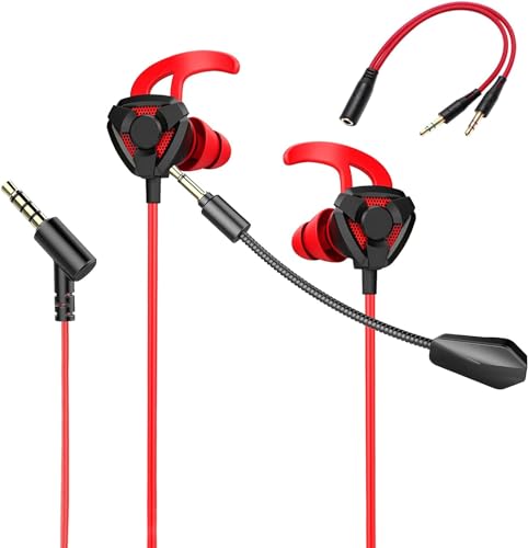 Gaming Headset with Microphone Wired Gaming Earbuds PC for One PS4 PS5 Nintendo Switch PlayStation 5 Games Mobile Phone,Detachable Earphones Noise Cancelling Gaming Headphones with Mic - style: Style-02
