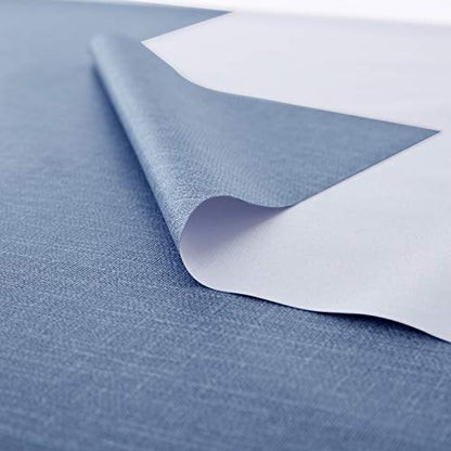 NLMUVW 42 Inch Square Vinyl Tablecloth, Small PVC Table Cloth Heavy Duty Table Cover Waterproof Wipe Clean for Kitchen Dining Picnic, Blue, 42 x 42 inch - color: Blue, size: 42" x 42" (Square)