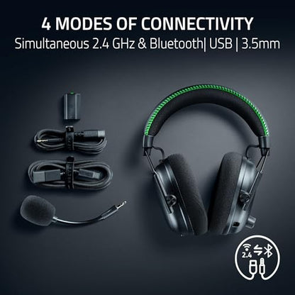 Razer BlackShark V3 Pro Wireless ANC Xbox Gaming Headset, 2XKO Edition | Full Band Mic, 50mm Drivers, 2.4 GHz, Bluetooth, USB, 3.5mm, Works with PC, Mac, PS5, Nintendo Switch, 70 Hr Battery - color: 2XKO Edition, style: Xbox
