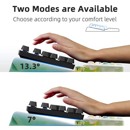 Ospelelf Keyboard Wrist Rest Pad, Comfy Ergonomic Keyboard Stand Holder, Office Desk Accessories, Work from Home Essentials, Anemone Pattern - color: Anemone