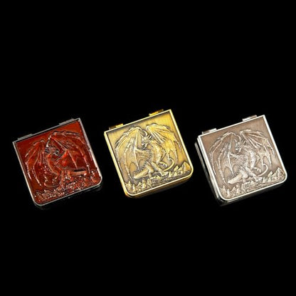 7 in 1 Metal DND Dice Set Foldable Spinner Compact dice subitable for Dungeons & Dragons in Magnetic Iron Box（Sliver） - color: Openable-sliver