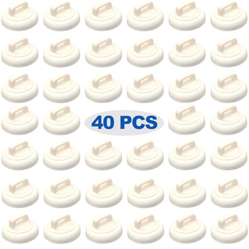 Magnetic Cable Zip Tie Mounts Clips Multipurpose Zip Ties Mount Base Holder Wire Cable Holder Mount Wire Clips Management for Home Office Marine Electrical Wiring (White, 40 Piece) - color: White, size: 40 Piece