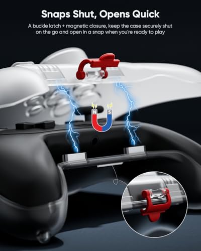 Tiiletzote Protective Travel Case for Nintendo Switch 2 Pro Controller, Hard Shell 1:1 Fit Portable Carrying Case, Magnetic Closure, Joystick Protection, Dust-Resistant, Anti-Scratch, Shock-Proof (White) - color: White