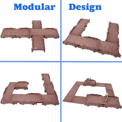 Dirt Cheap Dungeons - Cavern Rock Bridges Kit | Modular & Customizable | Injection-Molded for Superior Durability | TTRPG Accessories for D&D, Daggerheart, & Tabletop Gaming