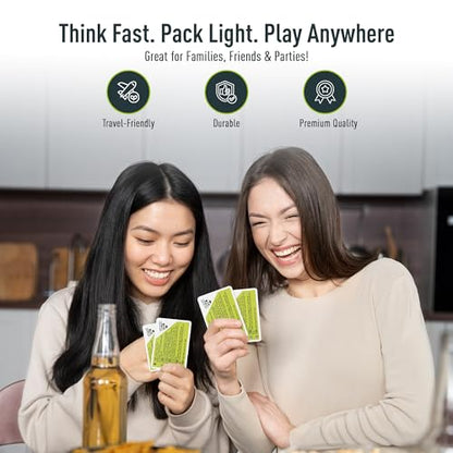 More Or Less? Trivia Card Game - Compact & Fun - Ideal for Travel, Families, Game Nights 5 Trivia Categories: Random, Places, Science & Tech, Nature and Entertainment