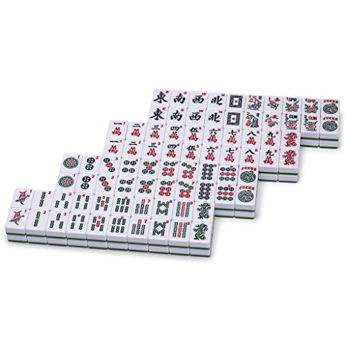 Yellow Mountain Imports Set of 166 American Mahjong Tiles, Huntington (Tiles Only Set) - color: Green