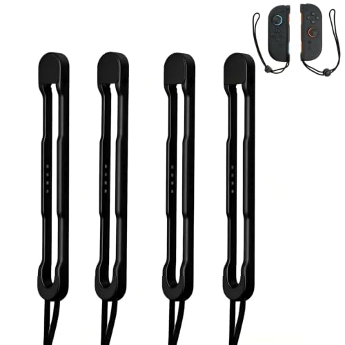Arvytosty Magnetic Wrist Straps for Switch 2 Joy-Con, Adjustable Lanyard with SR/SL Buttons, Compatible with Switch 2 Mouse Mode, Replacement Wrist Strap Accessories (Black-4 Packs) - color: Black-4 Packs