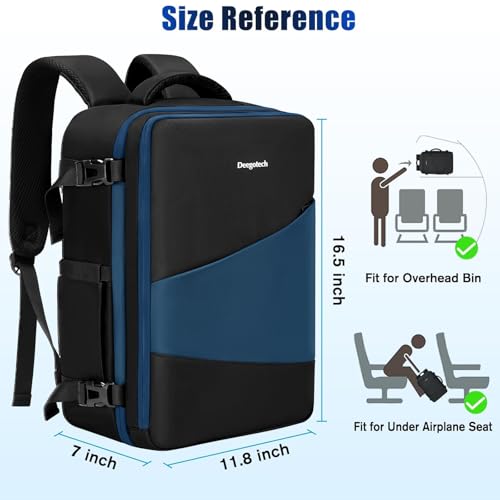 Deegotech Travel Case Compatible with PS5/PS5 Pro/PS5 Slim, Gaming Backpack | Water-resistant Carrying Case Compatible with Playstation 5 Console, Disc, Controllers, Accessories and 15.6" Laptop, Blue - color: Blue