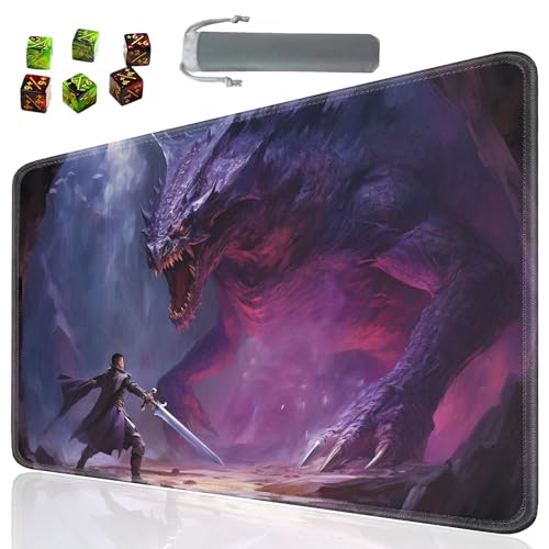 Board Game for TCG Playmat Table Mats Games Size 60X35 cm Mousepad Compatible for MTG RPG CCG Trading Card Game Play mats with 6 Dice (Playmat 20) - color: SOTW-playmats-1-20