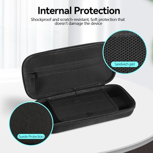 TUCANA Carry Pouch Case Compatible with Nintendo Switch 2 (2025), Switch 2 Portable Hard Travel Case with Pockets and 12 Game Cartridges for Switch 2 Accessories （Black）