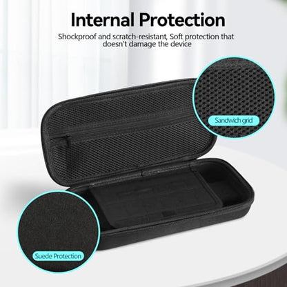 TUCANA Carry Pouch Case Compatible with Nintendo Switch 2 (2025), Switch 2 Portable Hard Travel Case with Pockets and 12 Game Cartridges for Switch 2 Accessories （Black）