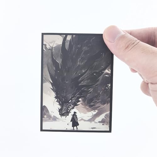 MTG Card Sleeves Matte -100 PCS Trading Card Game, Size 2.6 x 3.6 inches, Suitable for All TCG Card Games Protective (Dragon) - color: Dragon