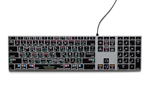 KB Covers - Dorico Backlit Pro Aluminum Keyboard - macOS - US | Music Composition & Notation | Music Scoring Shortcuts | Keyboard for Musicians & arrangers - style: Mac