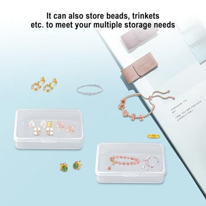 Blank Card Case, 4 Pack Clear Plastic Card Deck Box, Snaps Closed | Storage Box for Base Ball Trading Cards, Business Cards & More - color: 4 PCS Clear