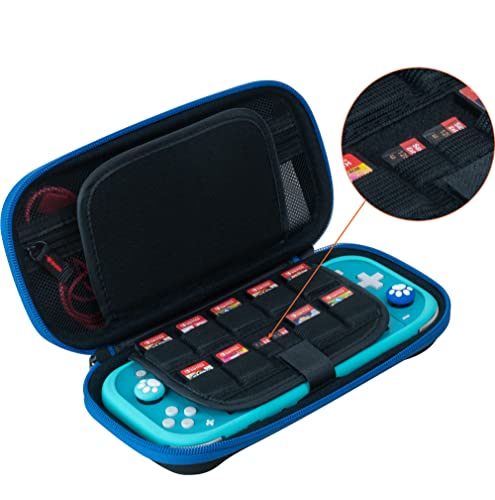 ButterFox Switch 2 Carrying Case for Nintendo Switch 2 Console, Fits Slim Protective Grip Case and 65W Power Bank, With 22 Game Holder and Built-in Stand (Blue/Black, Slim Switch Lite) - color: Blue/Black, size: 5.5 inch Switch Lite