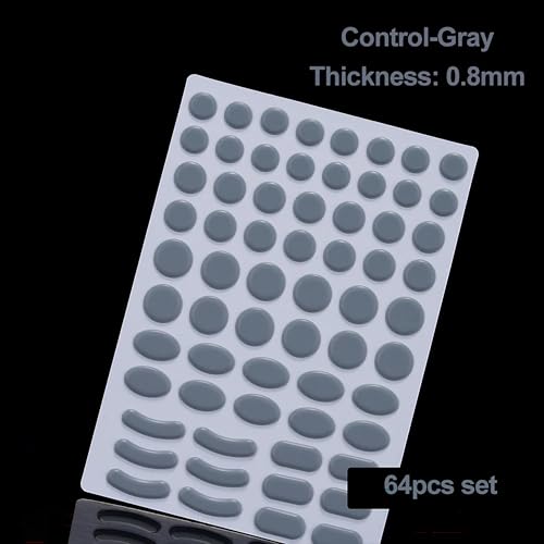 Universal Dot Mouse Skates 64Pcs - PTFE Feet Compatible with Logitech Superlight 2 G502 G305 Razer DeathAdder Viper V3 Pro Control Gray - color: Control Gray