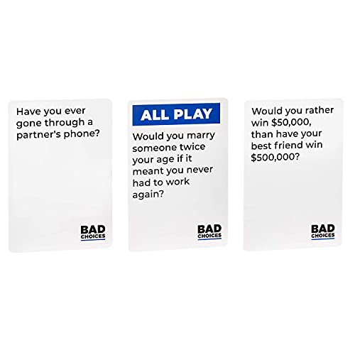BAD CHOICES Party Game + After Dark Set – Hilarious Adult Card Game for Friends & Game Night | Funny Conversation & Icebreaker Board Game for Parties, Pregames, Social Gatherings & Fun Gift Ideas