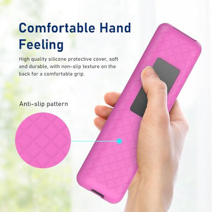 LEFXMOPHY Cover for Samsung TM2560E BN59-01480L Remote Compatible with BN59-01432J BN59-01432A BN59-01432 2023 Smart TV Solar Panel Remote, Silicone Protective Case Glow in Dark - Pink - color: PINK, size: 1-PACK