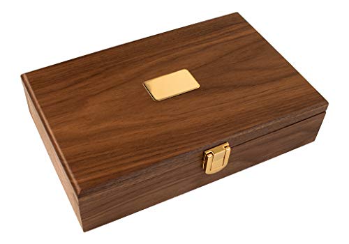 Alex Cramer 'Cabin Club' Classic Domino Set with Black Walnut Case - Premium Quality 28 Indestructible Double Six Dominoes (Double 6 Dominos Set)