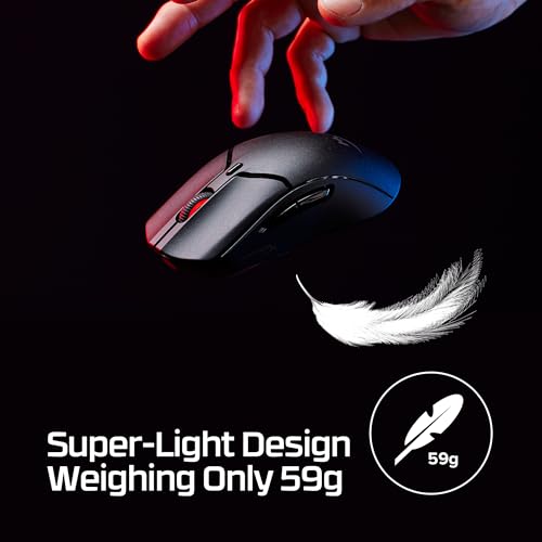 HyperX Pulsefire Haste 2 Mini – Wireless Gaming Mouse for PC Compact Lightweight Bluetooth 2.4GHz Black - color: Black, size: Wireless, style: Pulsefire Haste 2 Mini