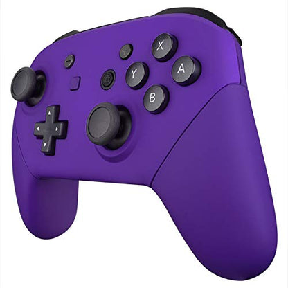 eXtremeRate Purple Faceplate Backplate Handles for Nintendo Switch Pro Controller, Soft Touch DIY Replacement Grip Housing Shell Cover for Nintendo Switch Pro - Controller NOT Included - color: Purple