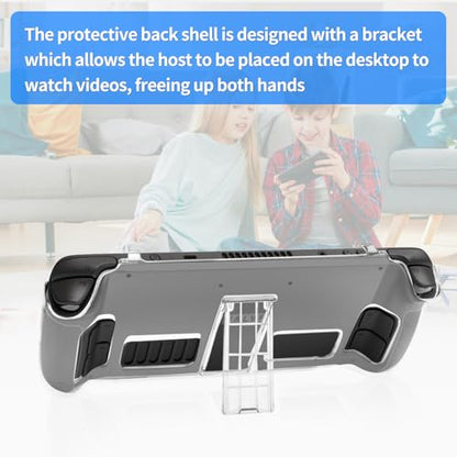 Clear Cover Case for Steam Deck Gaming Console Protective Kickstand Case Transparent Sleeve with Stand Base