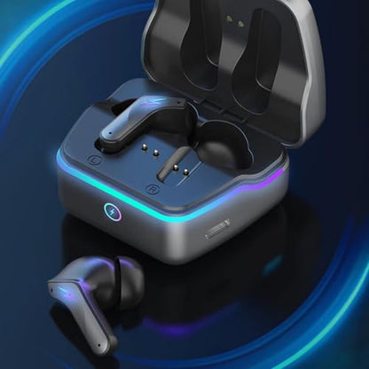 Wireless Gaming Earbuds, 2.4GHz Bluetooth 5.3 Earbuds, Low Latency with ENC Mic, Ideal for VR 2, Steam, ROG All, Claw, Legion Go, PC, Tablet, Laptop & Phone (Black) - color: Black