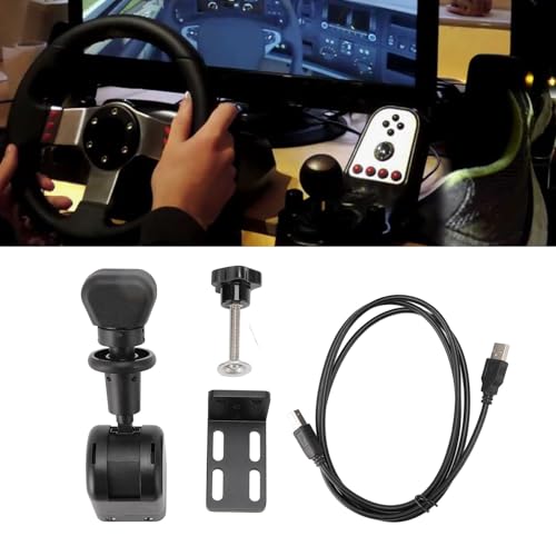 SparkFeng PC USB Handbrake, Simulated Brake SIM Games, L Handbrake with less Steel Handle, Compatible with G27 G29 G923 G920 T300 T300RS T GT, for