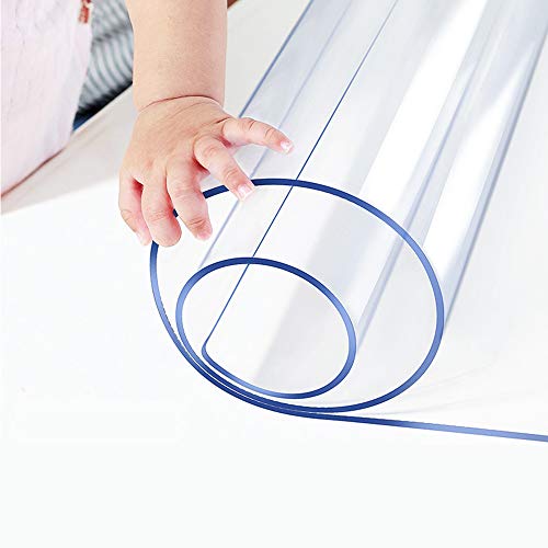 12x44 in Office Desk Blotter Mat Clear Plastic Table Protector Cover Pad PVC Transparent Topper Surface Pro ection Mat Pad Anti Scratch Table Mat Glass Dinner End Table Protector Waterproof Easy Clean - color: Clear Color Rectangle Shape 1.5mm Thick, size