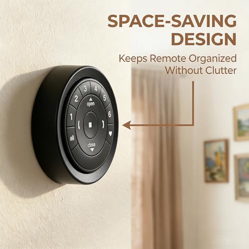 Wall Mount Holder for Hunter Douglas PowerView Remote Control Gen 2 & Gen 3 Surface Mount Bracket Station Only with Adhesive Strip and Screw, Black 1 Pack - color: Black