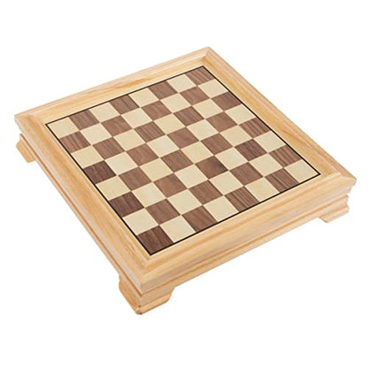 Board Game Set - Deluxe 7-in-1 Classic Board Games - Wood Gaming Center with Storage - Chess, Backgammon, Dominos, Checkers, Dice Set, Cribbage Board, and Playing Cards by Trademark Games - style: 7-in-1 Deluxe