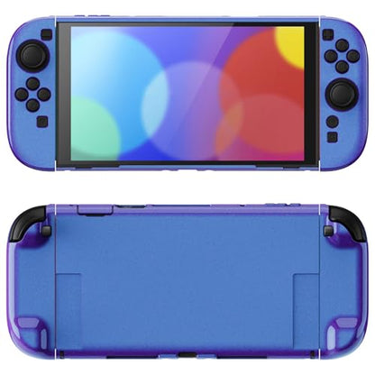 PlayVital Glossy Protective Case for Nintendo Switch 2 with Extra Stand & Thumb Grip Caps | Solid Color Series, Chameleon Purple Blue - color: Chameleon Purple Blue