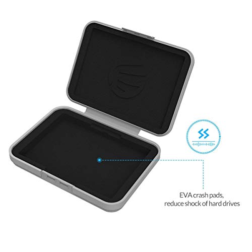 ORICO Hard Drive Case 3.5 inch HDD Storage Carrying Case Anti-Static and Shockproof External Hard Drive Portable Case, Compatible with WD, Seagate, Toshiba, Samsung, Hitachi, Crucial-PHXGY - color: Grey