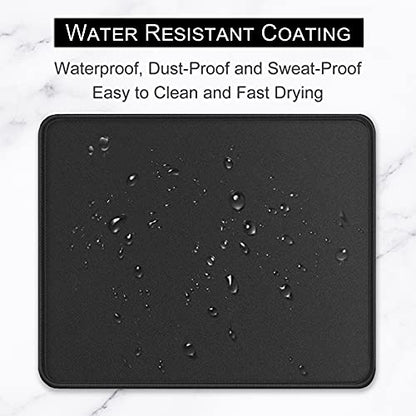 Hsurbtra Mouse Pad, Premium-Textured Square Mousepad 10.2 x 8.3 Inch, Stitched Edge Anti-Slip Waterproof Rubber Pretty Cute Computer Mat for Office Gaming Laptop Women Kids Jet Black - color: Jet Black, size: Square Mousepad (10.2" x 8.3")