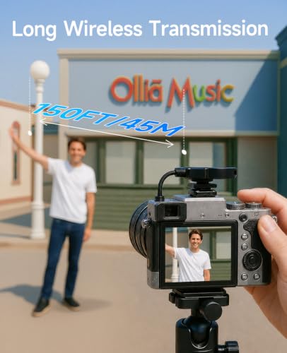 Wireless Lavalier Microphone for iPhone: 𝟖𝟎H with Charging Case | Microphone for iPhone & Android -30dB Noise Reduction - Plug & Play - Mini Mic for Vlogging TikTok YouTube - color: Black