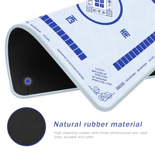 2F22E Mahjong Mat, Noise Reduction Non-Slip Mahjong Mat for Table, 32.4 * 32.4 Inch Mahjong Table Mat for Poker, Board Games Table Mat, Card Games, Tile Games, Dominoes(Sky Blue) - color: Wathet Blue
