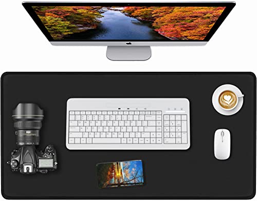 Gaming Mouse Pad, Large Mouse Pad, Waterproof Premium-Textured Mouse Mat | Extended Desk Keyboard Mousepad Non-Slip Mousepad Rubber Base for Game, Office, Esports Pros, Home, 31.5 x 11.8 in, Black - color: Black, size: XL