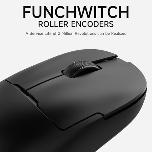 DAIDAI AJAZZ AJ159P Wireless Gaming Mouse with RGB Charging Dock, PAW3395 26K DPI Sensor, 56G Lightweight Ergonomic Mouse, 5 Programmable Buttons, 80 Million ASIN Switch - color: AJ159P Black