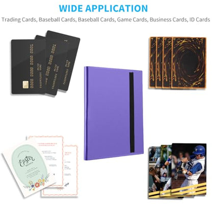 Card Binder, Upgraded 9 Pockets Trading Card Collection Binder for Cards, 360 Card Book Holder Album for Yugioh, MTG, TCG, Magic, Sports Cards - Purple - color: Purple