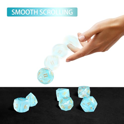 7-Piece Diamond Cut Dice Set D&D Set for Dungeons and Dragons, RPG, Tabletop Games, remium Gift Box & Durable Design - color: Ls-6