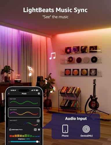 Lepro S2 AI Smart LED Strip Lights - 16.4ft RGBCW Light Strips with 2700K-5700K Tunable Warm White, Color Segment DIY, Personalized Al Lighting Designer, APP Control(No Remote), 2.4G Wi-Fi & Bluetooth - size: 16.4ft